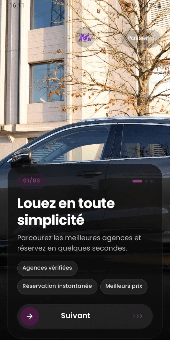 La présentation de l’app client : « Louez en toute simplicité »
